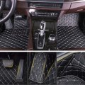 Aerfine Customized Luxury Leather Car Floor Mats Non Slip For Cars All Weather Green