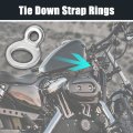 X Autohaux 4pcs Stainless Steel Tie Down Anchors Hooks Strap Rings Multi Purpose For Motorcycle Dirt Bike Atv Trailer Truck