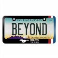 Ipick Image Made For Ford Mustang 50 Years Side Red White Blue Stripe Black Metal License Plate Frame