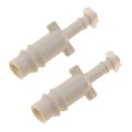 Vacuum Tubing Connector 2 Pieces 1 4 In By 8 Straight Hard Plastic White Alx-pau-mm-47302-cl360a50 
