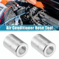 Uxcell 8pcs Car Aluminum Cylindrical Air Conditioner Pipe Joint Fitting Sleeve 14mm 22mm Hole Dia