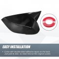 X Autohaux 1 Pair Car Rear View Driver Passenger Side Mirror Cover Cap Overlay Gloss Black For Infiniti Q60 17-22 Q50 Q70 Q70l