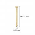 Uxcell Small Tiny Hardware Nails Iron 1 2x19mm Dxl For Diy Decorative Wooden Boxes Accessories Gold Tone 300pcs