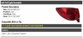 Left Driver Side Tail Light Assembly Compatible With 2009-2012 Chevy Traverse