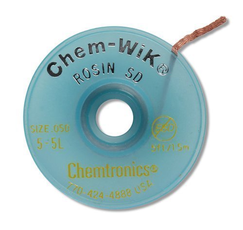 Chemtronics 5-5l Desoldering Braid Wick Yellow Chem Wik Lite 5 Spool
