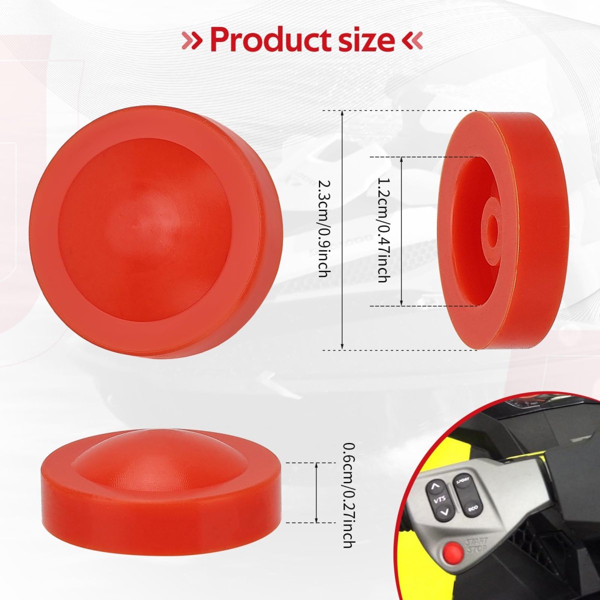 277001802 Start Stop Switch Button Knob Cover For Seadoo Gti Gtx Gts Rxp Rxt Wake Pro 130 155 215 260 2011 2012 2 Pieces
