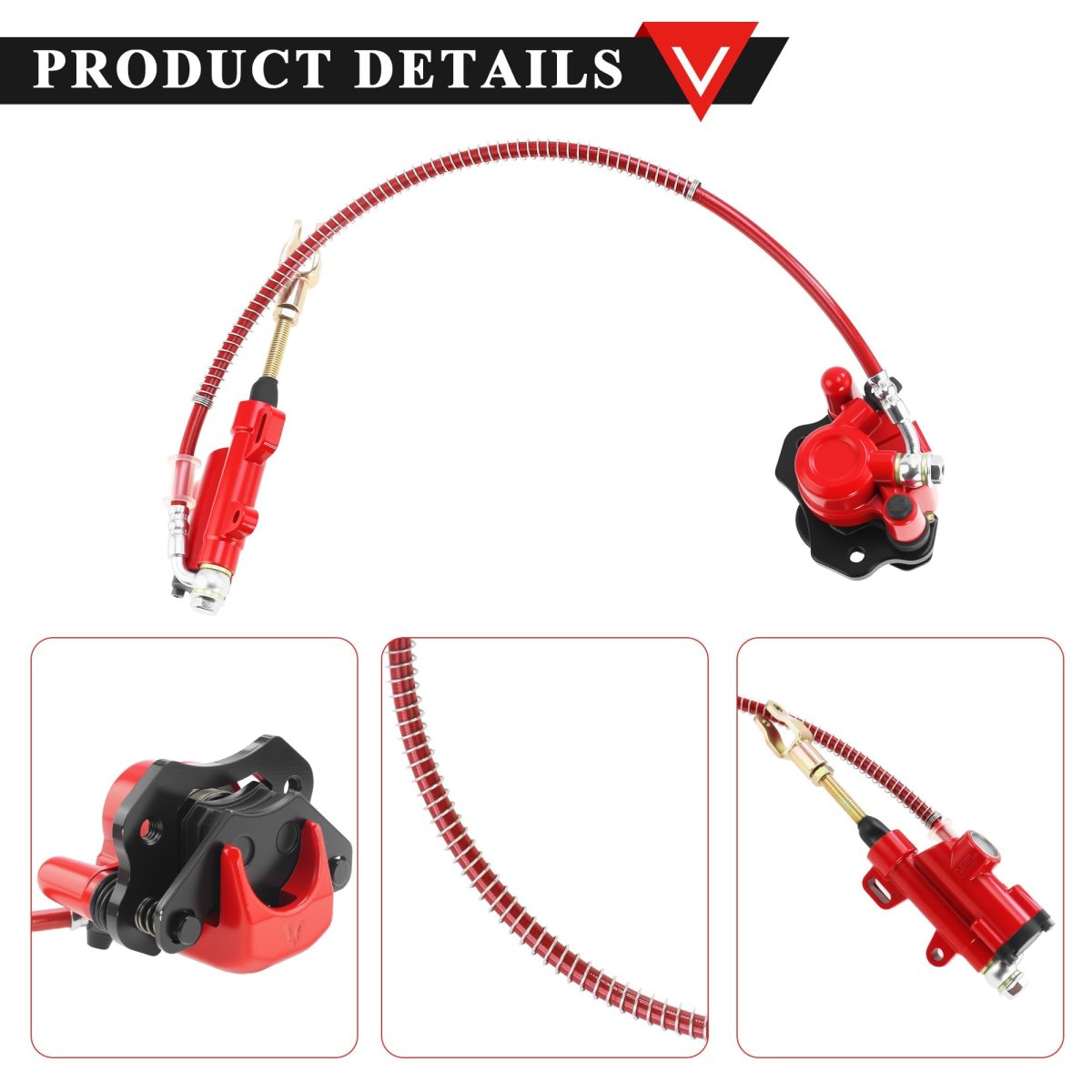Pro Bat Rear Disc Brake Master Cylinder Caliper For 50cc 70cc 90cc 110cc 125cc Chinese Taotao Peace Motorsports Quad Atv Kids