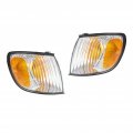 Turn Signal Light Assembly Pair For Toyota Sienna 2001 2002 2003 Driver And Passenger Side Clear Amber Lens Replacement 