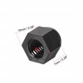 Uxcell Acorn Hex Cap Nuts 10pcs M6 Dome Nylon Hexagon Decorative Nut For Screws Bolts Black