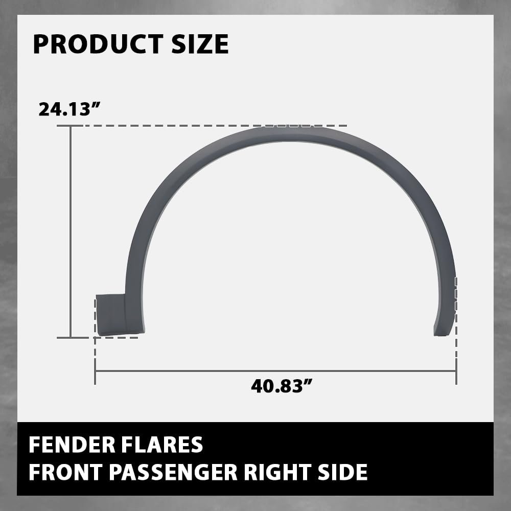 Front Right Wheel Flare Opening Molding Arch Trim For Audi Q5 Base 2018 2019 2020 Passenger Side Fender 80a853718egru Black