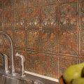 Fasa De Traditional Style Pattern 10 Decorative Vinyl 18in X 24in Backsplash Panel In Copper Fantasy 5 Pack 