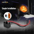 Partsam 12v Led Truck Trailer Light Kit Waterproof 2x 6 Oval Red Stop Turn Tail Brakes 14 17 3 9 Stainless Steel Id Light Bar