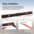 Partsam 12v Led Truck Trailer Light Kit Waterproof 2x 6 Oval Red Stop Turn Tail Brakes 14 17 3 9 Stainless Steel Id Light Bar