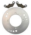 07 Front Rotor Brake Disc With Pads Polaris Hawkeye 300 4x4 2007 