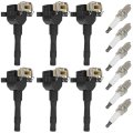 Ignition Coil Coils Iridium Spark Plugs 6 For Bmw 320i 19-1995 0l 5i 5l 325is 2 525i 1991-1995 2 525it 1993 2 Uf226 