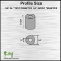 Aluminum Spacer 5 8 Od X 1 4 Id Choose Your Length Round Unthreaded Standoff Bushing Plain Finish Fits Screws Bolts Or M6 By