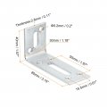 Uxcell Adjustable L Corner Braces 2pcs 80 X 40 30mm Stainless Steel Code 90 Degree Slotted Angle Brace Bracket For Furniture