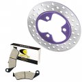 Caltric Front Left Or Right Brake Disc With Pads Compatible Honda Trx450er Electric Start 2006 2007 2008 2009 2010-2014