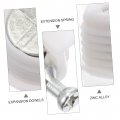 Gatuida 100 Pcs Connector Vanity Accessories Zinc Alloy 2 In 1 Eccentric Wheel White