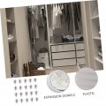 Gatuida 100 Pcs Connector Vanity Accessories Zinc Alloy 2 In 1 Eccentric Wheel White