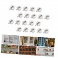 Gatuida 100 Pcs Connector Vanity Accessories Zinc Alloy 2 In 1 Eccentric Wheel White