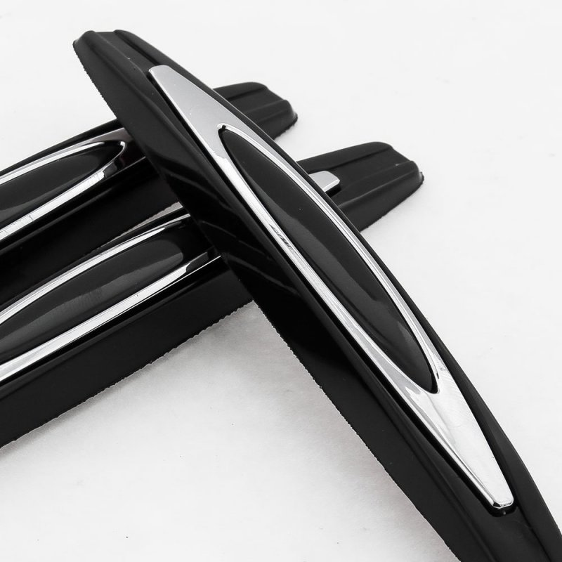 Pilot Automotive Md-020e Black Chic Door Guard With Chrome Inlays 4 Piece