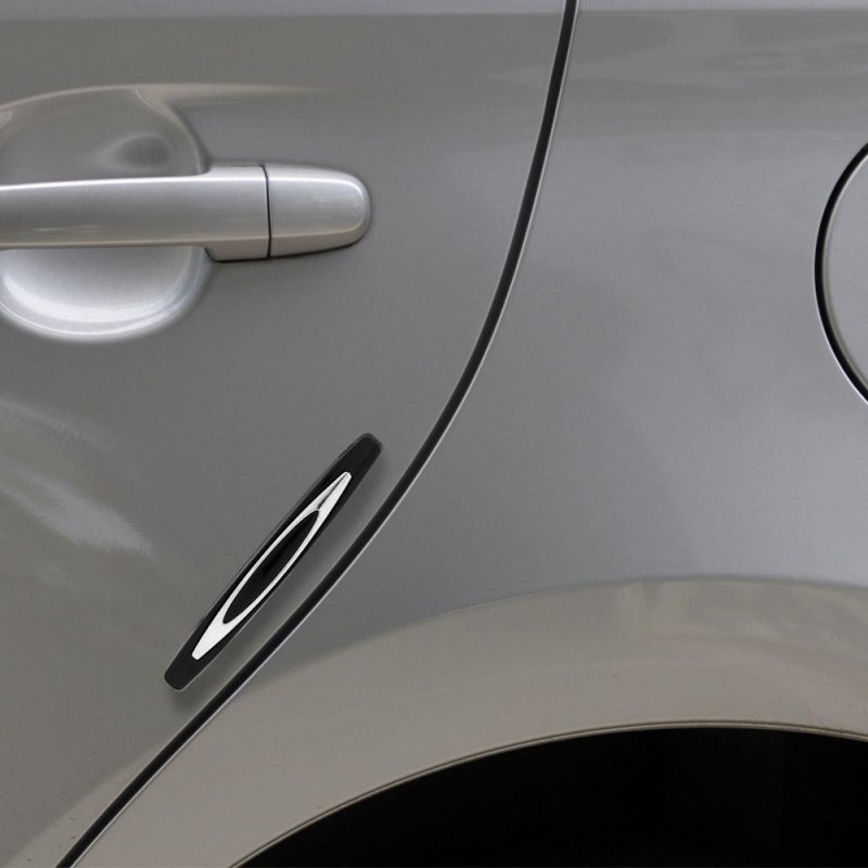 Pilot Automotive Md-020e Black Chic Door Guard With Chrome Inlays 4 Piece