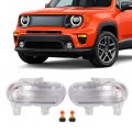 Hecasa Turn Signal Light Assembly For 2019-2023 Jeep Renegade Right Left Side Clear Lens W Bulb Fog Lamp Replacement 68439336aa 