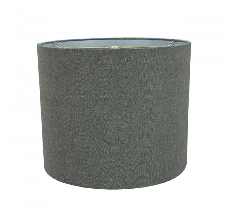 Aspen Creative 31100 Transitional Drum Cylinder Shaped Spider Construction Lamp Shade In Grey 12 Wide X 10