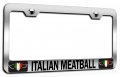 Italian Meatball Italy Chrome Metal License Plate Frame Tag Holder H86 