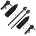 6pc Set Front Suspension Kit Fit 2004-2009 For Cadillac Xlr 1997-2013 Chevy Corvette Inner Outer Tie Rod End Steering Rack Boot