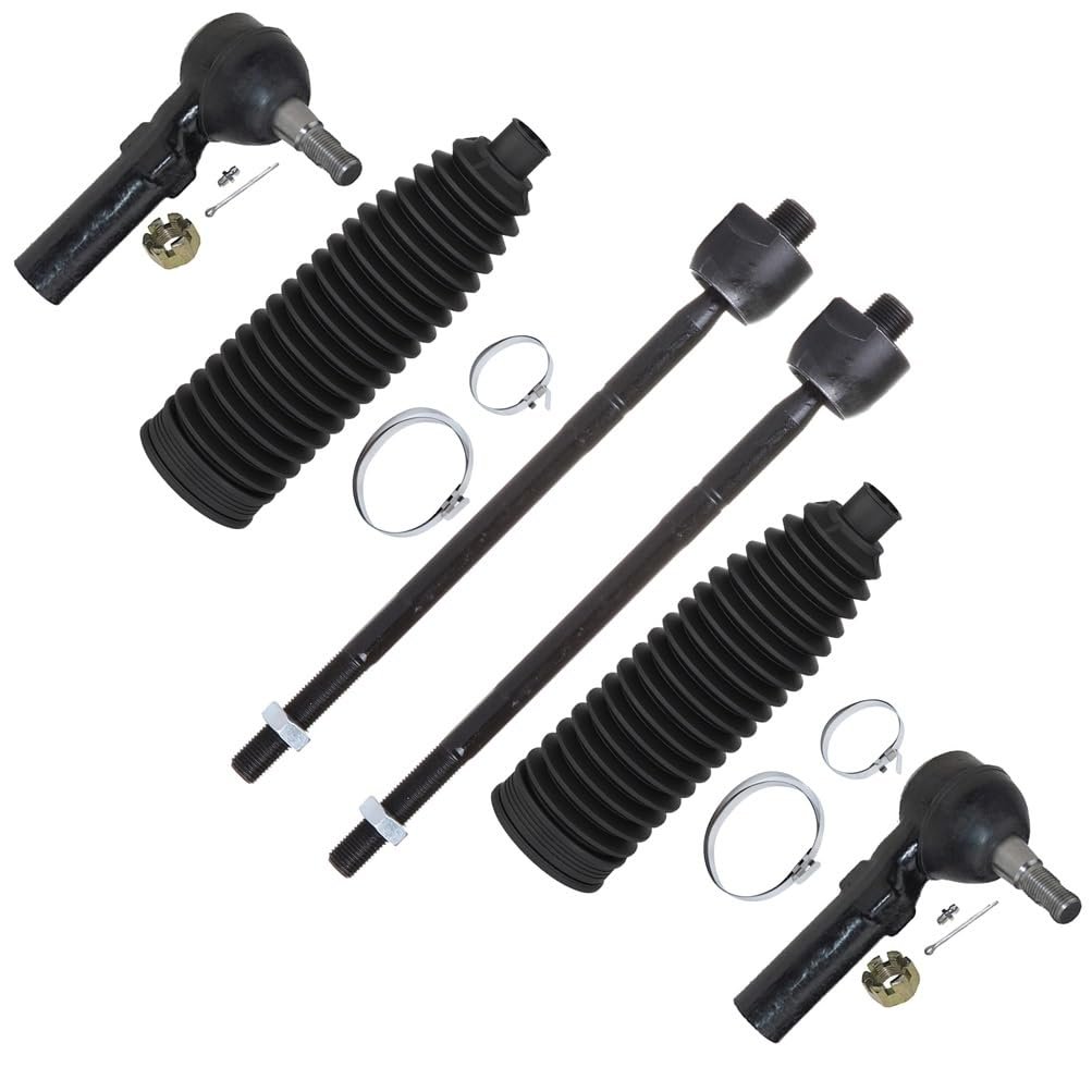 6pc Set Front Suspension Kit Fit 2004-2009 For Cadillac Xlr 1997-2013 Chevy Corvette Inner Outer Tie Rod End Steering Rack Boot