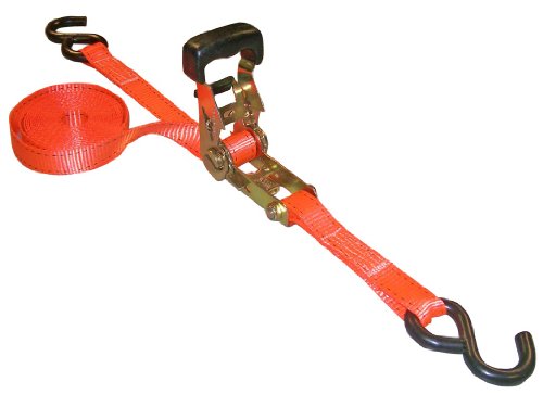 Erickson 34404 Pro Series Orange 1 X 15 Rubber Handle Ratcheting Tie-down Strap Pack Of 2