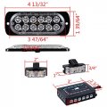 Astra Depot Combo Amber 8pcs Ultra Slim 12-led 16pcs 2-led Warning Emergency Flashing Strobe Lights W Clips Control Box Pattern