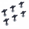 Teckeen 6x 8mm Carbon Steel Quick Release Lock Latch Bumper Screws Fasteners Nuts Bolts For Jeep Wrangler 2007-2018 