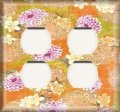 Snazzyswitch Decorative Outlet Cover Plate Purple Orange Assortment Double Duplex Receptacle 
