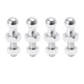 4 Set 10mm M6x15mm Car Gas Strut Ball Studs Silver Tone For Struts Shocks 