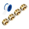 4pcs 1 2 Bsp Brass Pipe Plug Fitting Male Thread Internal Hex Socket Cap Countersunk For Sealing Port Pneumatic Solenoid Valve 