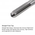 Uxcell 1 4-36 Uns Straight Flute Thread Tap And 5 6mm Twist Drill Bit Set Titanium Plated 6542 High Speed Steel Drilling