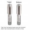 Uxcell Metric Hand Tap M18 Thread 1 Pitch 4 Straight Flutes H2 Alloy Tool Steel Bottom Er Screw Tap Set Tapping Tools For