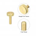 Uxcell Knurled Thumb Screws M4x16mm Flat Brass Bolts Grip Knobs Fasteners For Pc Electronic Mechanical 5pcs