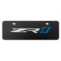 Chevrolet Corvette C7 Zr1 3d Logo European Look Black Half Size Stainless Steel License Plate 12 In X 4 25 Official Licensed 