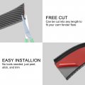 X Autohaux 4pcs 5 5cm 1 5m Car Wheel Mudguard Strip Extension Eyebrow Trim Protector Decoration Carbon Fiber Pattern
