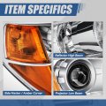 Ho2519110 Factory Style Projector Headlight Lamp Compatible With Honda Pilot 2006-2008 Passenger Right Side Chrome Housing