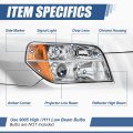 Ho2519110 Factory Style Projector Headlight Lamp Compatible With Honda Pilot 2006-2008 Passenger Right Side Chrome Housing