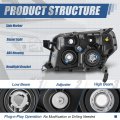 Ho2519110 Factory Style Projector Headlight Lamp Compatible With Honda Pilot 2006-2008 Passenger Right Side Chrome Housing