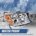 Ho2519110 Factory Style Projector Headlight Lamp Compatible With Honda Pilot 2006-2008 Passenger Right Side Chrome Housing
