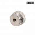 Uxcell Knurled Thumb Nuts 5pcs M4 X D16mm H10mm Carbon Steel Nut With Collar High Head Blind Hole For 3d Printer Parts