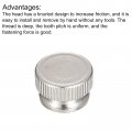 Uxcell Knurled Thumb Nuts 5pcs M4 X D16mm H10mm Carbon Steel Nut With Collar High Head Blind Hole For 3d Printer Parts