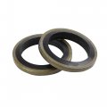 X Autohaux 25pcs M14 Bronze Tone Car Engine Oil Drain Crush Flat Bonded Washer Gaskets